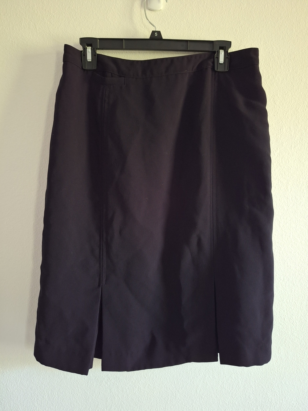 Alfred Dunner Black Pencil Skirt with Front Slits